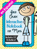 SPANISH 1st Grade Math Interactive Notebook - First Grade 