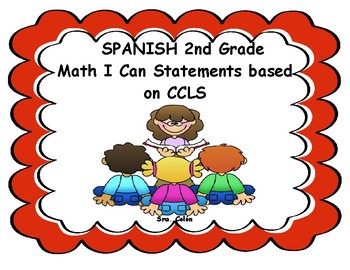 Preview of SPANISH 2nd Grade Math "I CAN" Statements