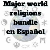 SPANISH 5 major world religions bundle en Español bundle ESL ELL