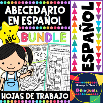 Preview of SPANISH ALPHABET - Worksheets -(Alfabeto Español) - BUNDLE #1