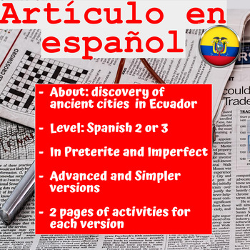 Preview of SPANISH ARTICLE: 2 versions with activities to practice