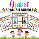 SPANISH Alphabet Flashcards & Coloring Pages BUNDLE for Ki