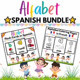 SPANISH Alphabet Real Pic Flashcards & Coloring Pages- 54 