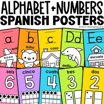 Preview of SPANISH Alphabet and Number Posters | Letter and Number Formation