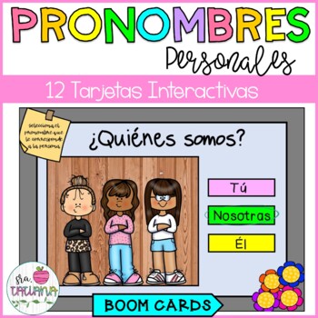 Preview of Spanish Boom Cards | Los Pronombres Personales