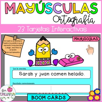 Preview of Spanish Boom Cards | El Uso de Mayusculas