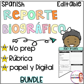 Preview of SPANISH Biography Reports - Research - Writing - Informe biografico
