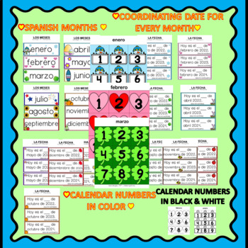 SPANISH CALENDAR MONTHS WORKSHEETS MORE by Hola Amigos TPT