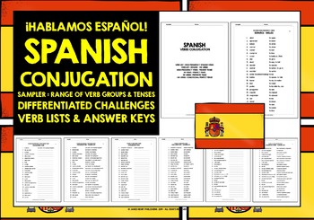 Preview of SPANISH CONJUGATION PRACTICE SAMPLER