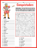 SPANISH CONQUISTADORS Word Search Puzzle Worksheet Activity