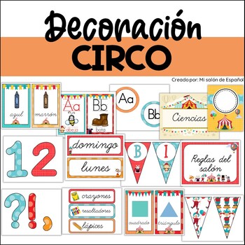 Decoración de Circo, SPANISH Circus Classroom Decor