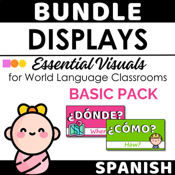 Preview of SPANISH Back to School Classroom Decor BASIC BUNDLE PACK