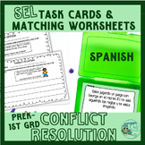 SPANISH Conflict Resolution Task Cards Worksheets for Prob