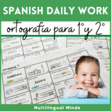 SPANISH DAILY WORK: WORD STUDY - TRABAJO DIARIO DE ORTOGRAFÍA