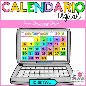 Preview of Spanish Digital Morning Calendar | Calendario Digital en Power Point