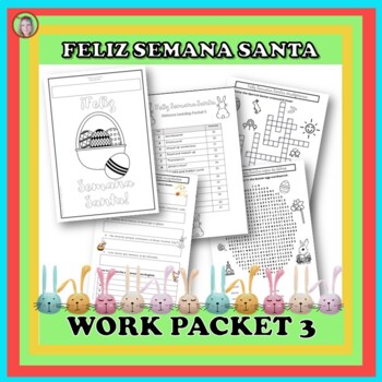 Preview of Spanish Semana Santa Easter Work Packet 3 ≌8th