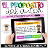 Author's Purpose Task Cards in Spanish (PIE) |Propósito de