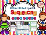 SPANISH Differentiated Sequencing Task Cards (La secuencia