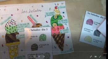 Preview of SPANISH Doodle Art Lessons- LOS HELADOS