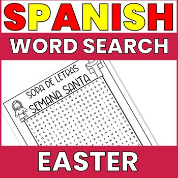Preview of SPANISH EASTER VOCABULARY WORD SEARCH ACTIVITY FOR SPRING - LA SEMANA SANTA