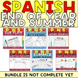 SPANISH END OF YEAR AND SUMMER ACTIVITIES BUNDLE  -  FIN D