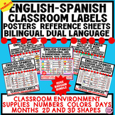 SPANISH-ENGLISH Classroom Labels with Pictures|Posters|Ref