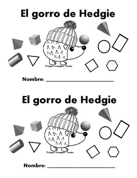 Preview of SPANISH & ENGLISH Emergent Reader: Hedgie's Hat | DISTANCE LEARNING