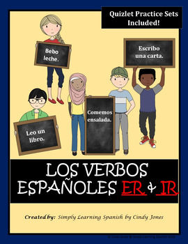 Preview of DISTANCE LEARNING SPANISH "ER & IR VERBS" ACTIVITIES