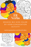 SPANISH ER VERBS - big kids color by conjugation - Sunset Dog