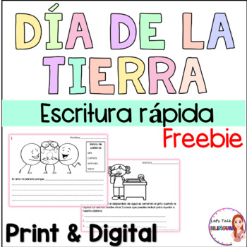 Preview of SPANISH Earth Day writing prompts - Dia de tierra escritura - Google slides