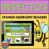 SPANISH Emergent Readers: BUGS/INSECTS (LOS INSECTOS) BOOM CARDS