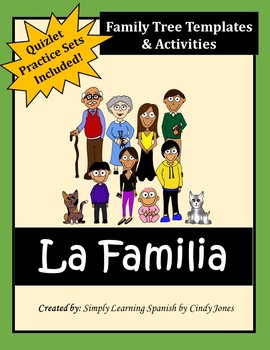 Preview of SPANISH FAMILY UNIT *Family Tree Included!