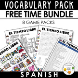 SPANISH GAMES - FREE TIME Vocabulary Game Pack - Word Sear