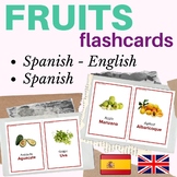 Fruits Spanish flashcards Las Frutas | English Spanish fla