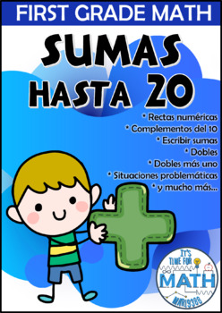 Preview of SPANISH: First Grade Math - ADDITION TO 20