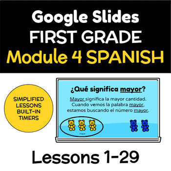 Preview of SPANISH - First Grade Math Module 4 - ALL LESSONS 1-29 Original Eureka Aligned