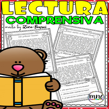 Preview of SPANISH Fluency Reading Comprehension Questions Stories Worksheets Pack