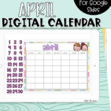 SPANISH - Google Slides Calendar | April