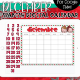 SPANISH - Google Slides Calendar | December