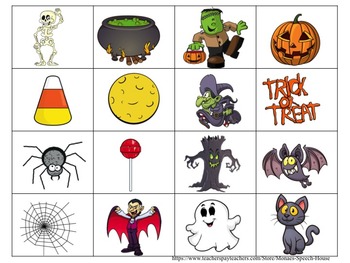 SPANISH Halloween Bingo Boards by Monae's Speech House | TpT