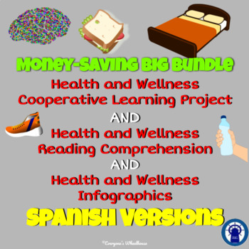 Preview of SPANISH Health & Wellness: Project, Reading, & Infographic Big Bundle