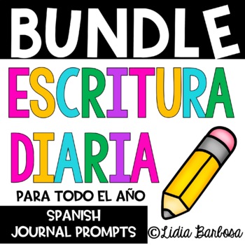 Preview of Escritura Diaria Bundle (Spanish Journal Prompts Bundle)