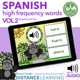 SPANISH Kindergarten High Frequency Words Volume 2 Boom Cards™
