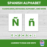 SPANISH ALPHABET LETTERS, FLASHCARDS, MOVEABLE ALPHABET AND MORE