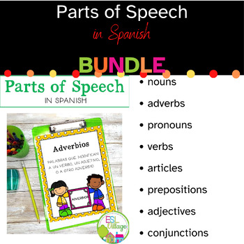 Preview of Parts of Speech Bundle in Spanish