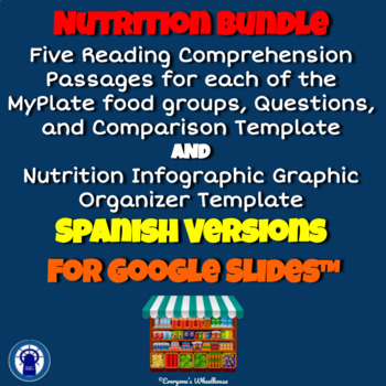 Preview of SPANISH Nutrition Money-Saving Bundle for Google Slides™