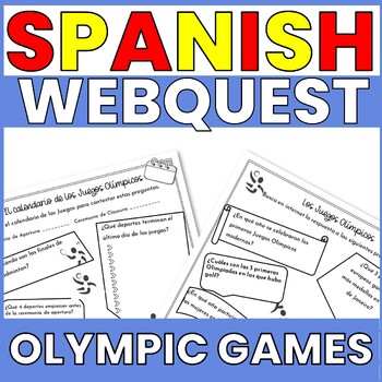 Preview of SPANISH OLYMPIC GAMES PARIS 2024 WEBQUEST ACTIVITY - LOS JUEGOS OLÍMPICOS