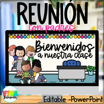 Preview of Reunión con Padres | Open House Spanish Editable Presentation PowerPont