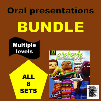 Preview of SPANISH ORAL Presentations CULTURE BUNDLE!  8 sets - 3 levels of difficulty