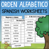 SPANISH Orden alfabético ABC Order Cut & Glue Worksheets H